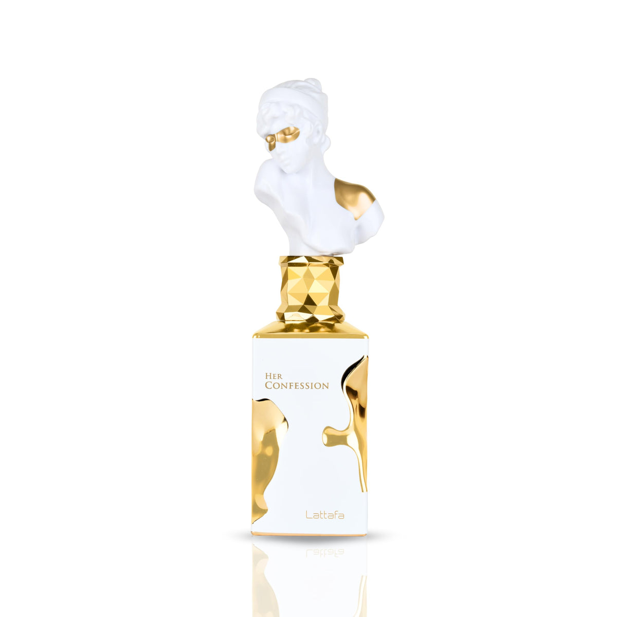 Lattafa Her Confession front bottle showing elegant packaging and brand appeal