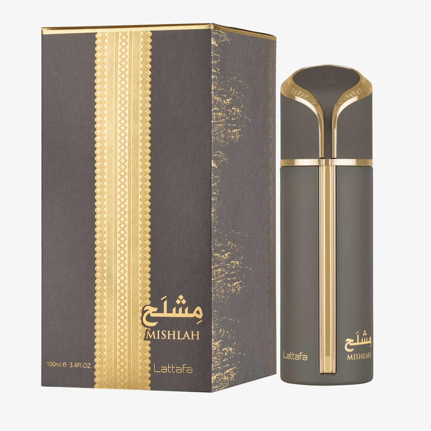 Lattafa Mishlah front packaging showing elegant bottle and box, highlighting premium gift appeal