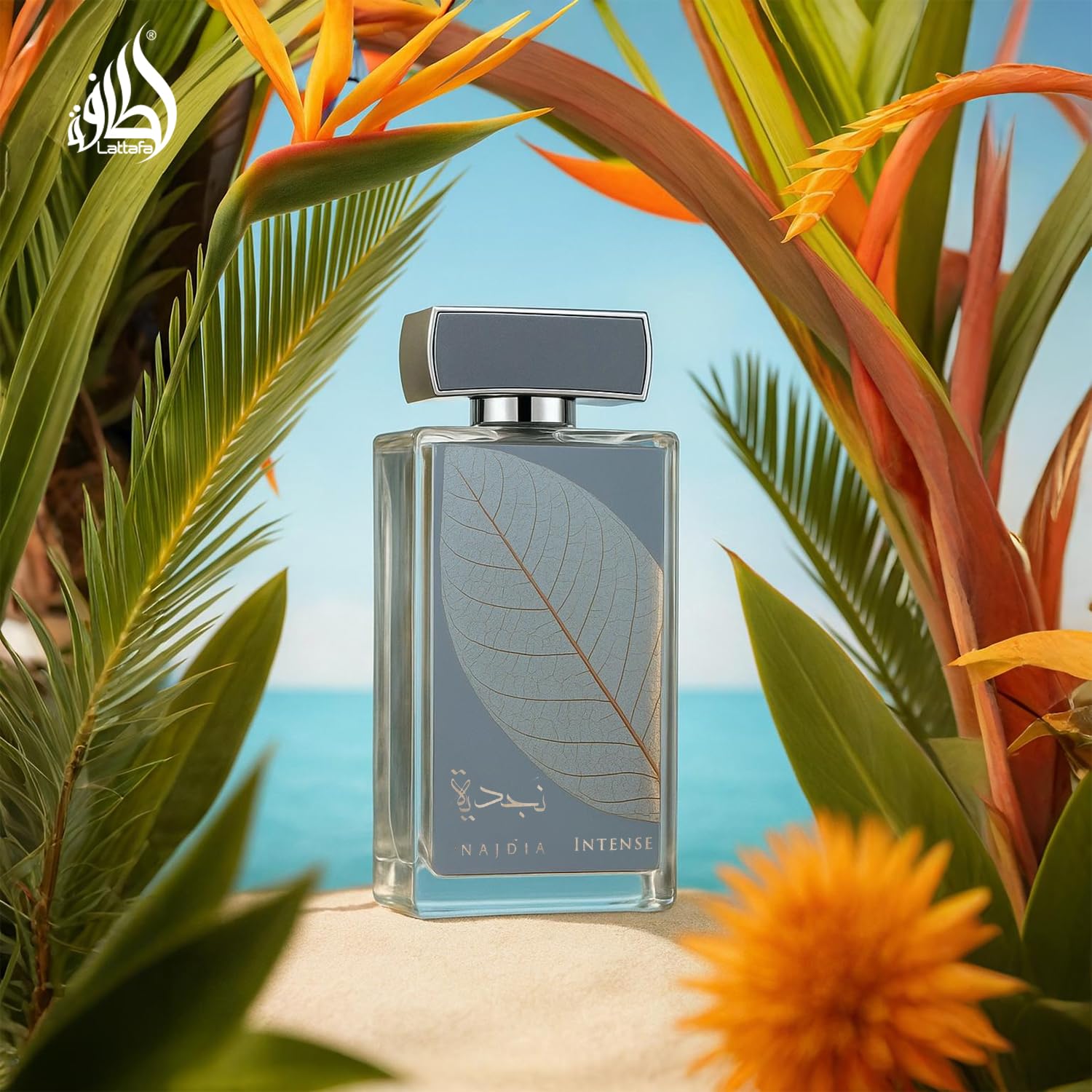 Lattafa Najdia Intense perfume juice close-up revealing rich color and concentration