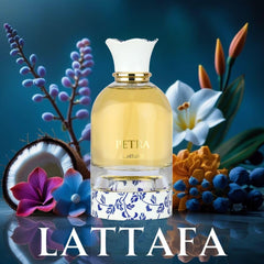 Lattafa Petra box packaging with luxurious finish ideal for gifting