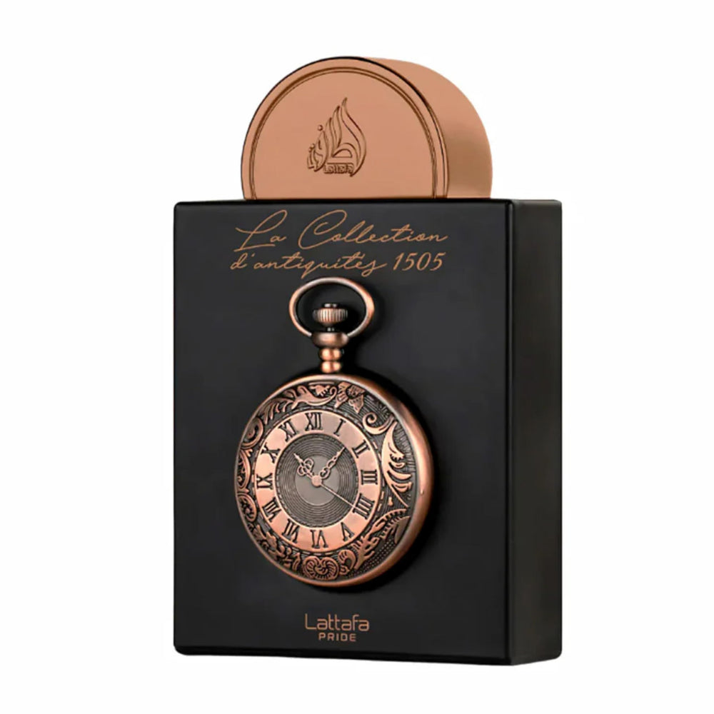 Lattafa Pride front bottle showing label and elegant glass, suggests premium gifting