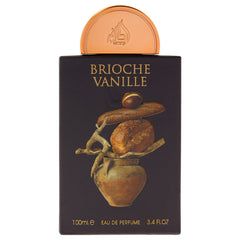 Lattafa Pride Brioche Vanille side profile with cap highlighting elegant finish