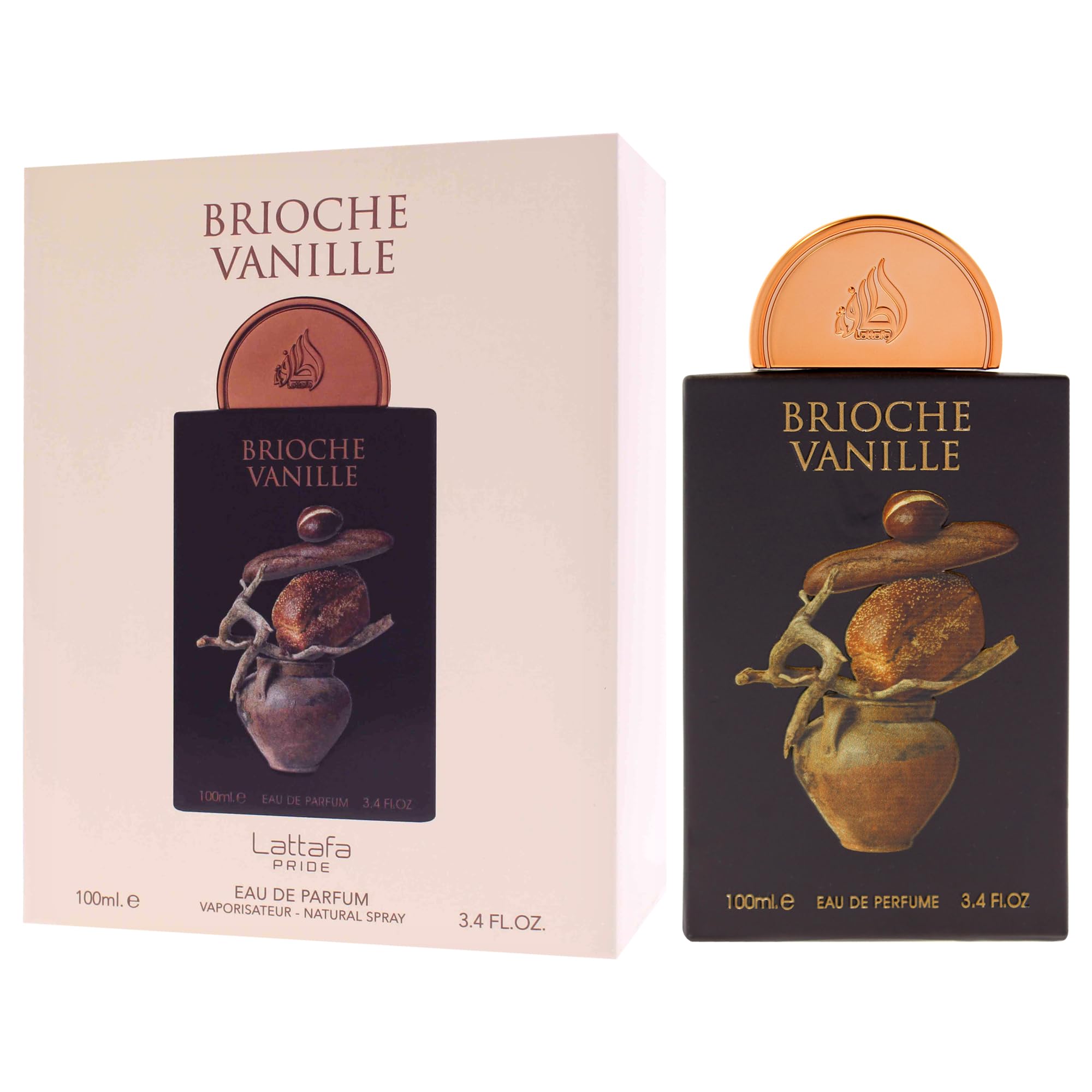Lattafa Pride Brioche Vanille spray mist demonstrating fine dispersion and longevity