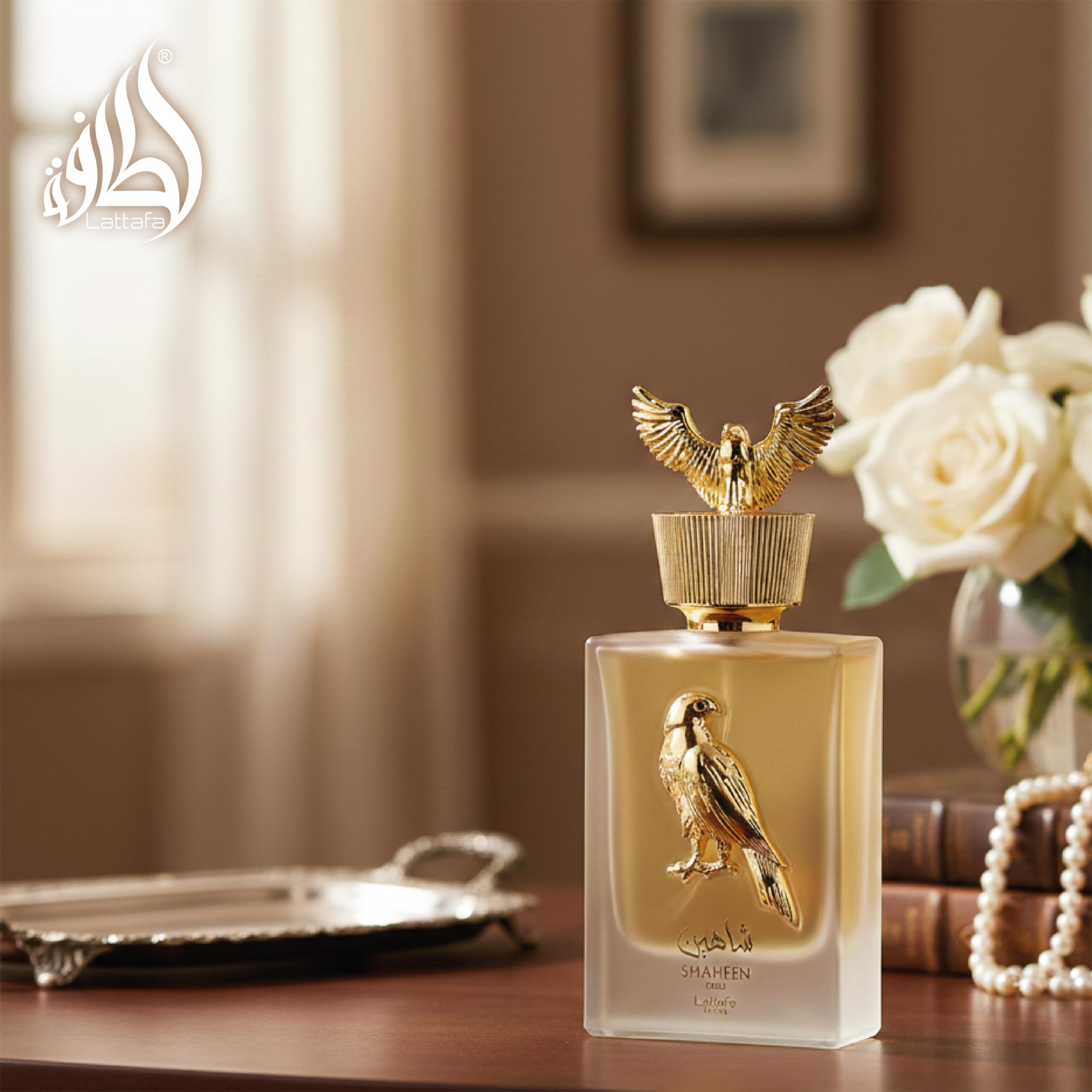 Lattafa Pride Shaheen Gold close-up of pineapple and fig notes highlighting fruity freshness