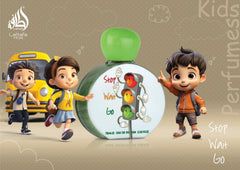 Lattafa Pride Stop Wait Go lifestyle image with child wearing perfume for joyful outings