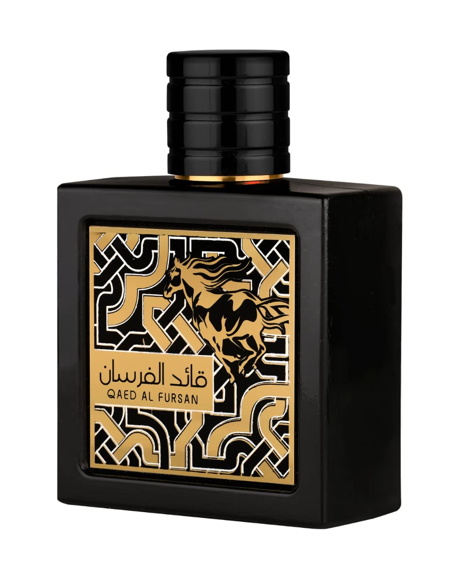 Lattafa bottle front view showing elegant design and brand confidence