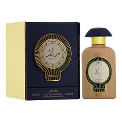 Lattafa Ra'ed Absolu side label showing size and fragrance information for gifting
