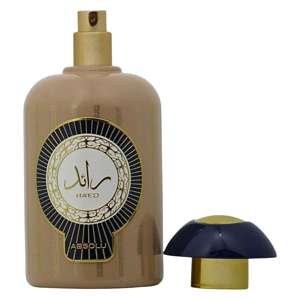 Lattafa Ra'ed Absolu spray action releasing warm gourmand mist for confidence
