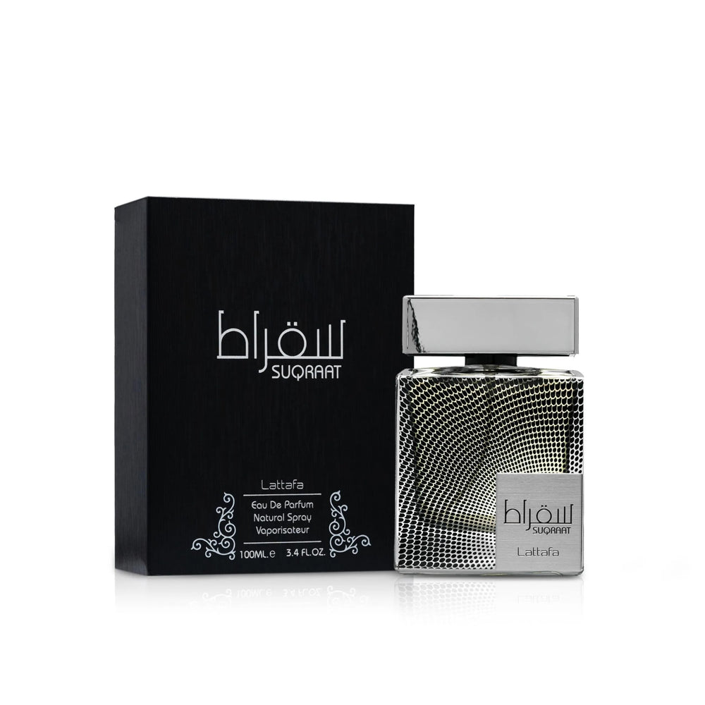 Lattafa Suqraat close-up of mist spray demonstrating even application benefit