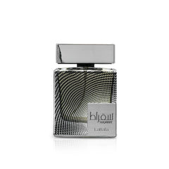 Lattafa Suqraat front bottle showing elegant design and easy-to-spray mist