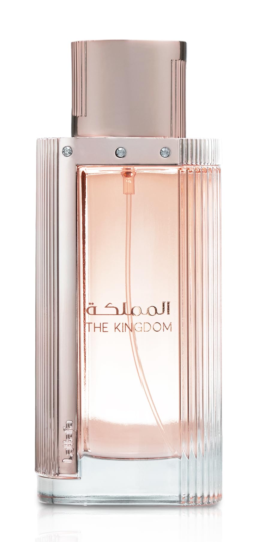 Lattafa front bottle view showing elegant design and gift-ready look