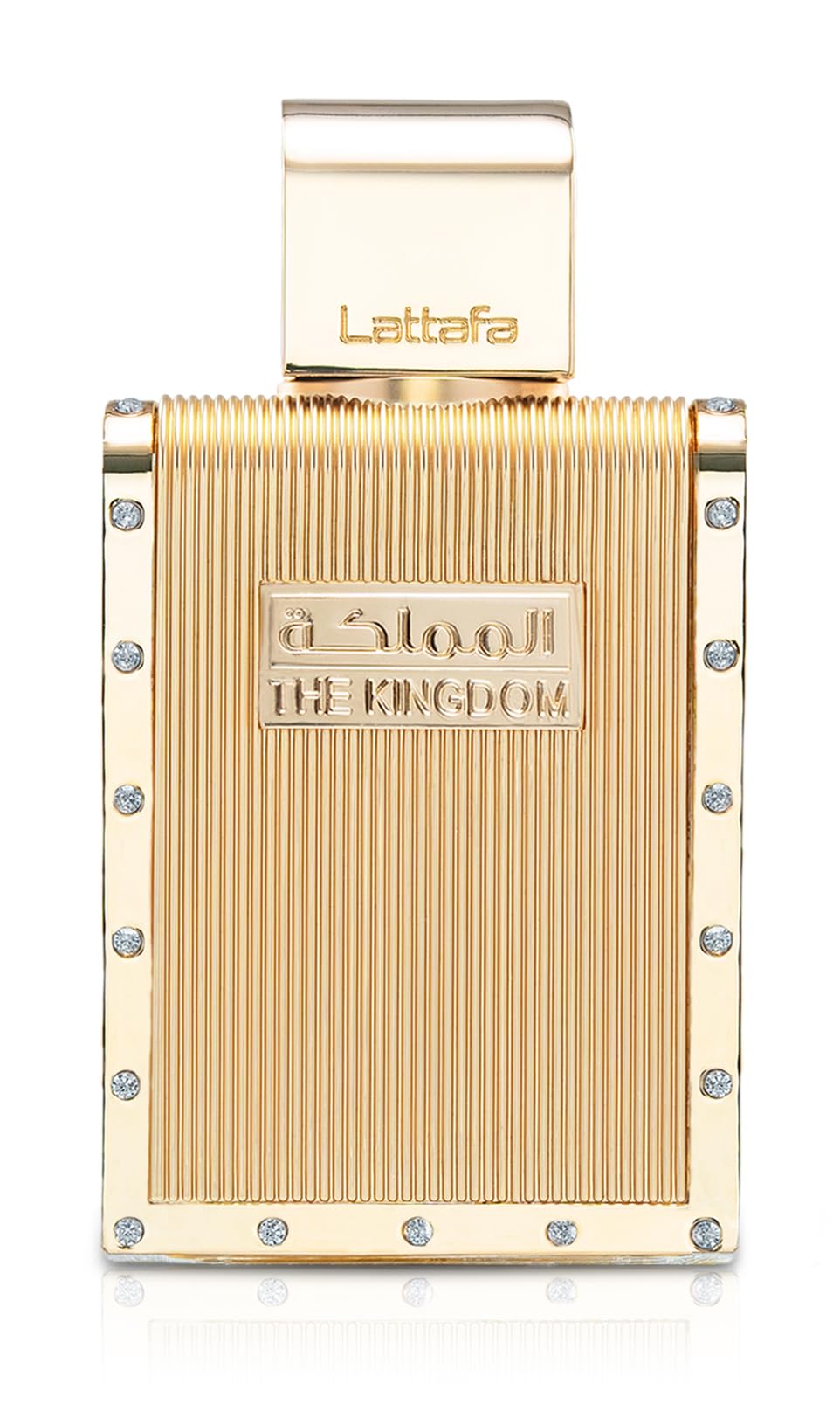 Lattafa The Kingdom front packaging showing bottle and box for confident presentation