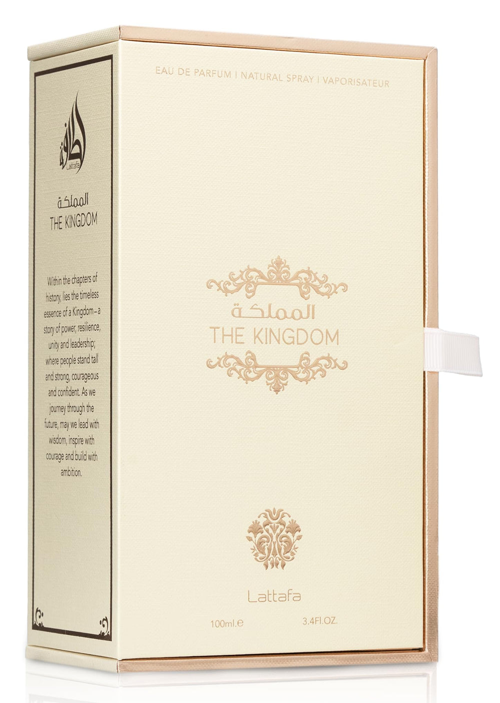Lattafa perfume spray in motion demonstrating fine mist and easy application
