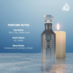 Lattafa bottle side profile illustrating sleek silhouette and size