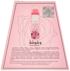 Lattafa Eau de Parfum bottle close-up emphasizing elegant design and long-lasting scent