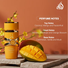 Lattafa Yara Tous cap and nozzle detail showing precision application and convenience