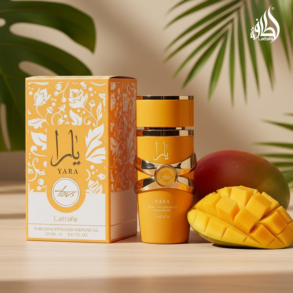 Lattafa Yara Tous oil texture drop on skin demonstrating smooth, concentrated feel