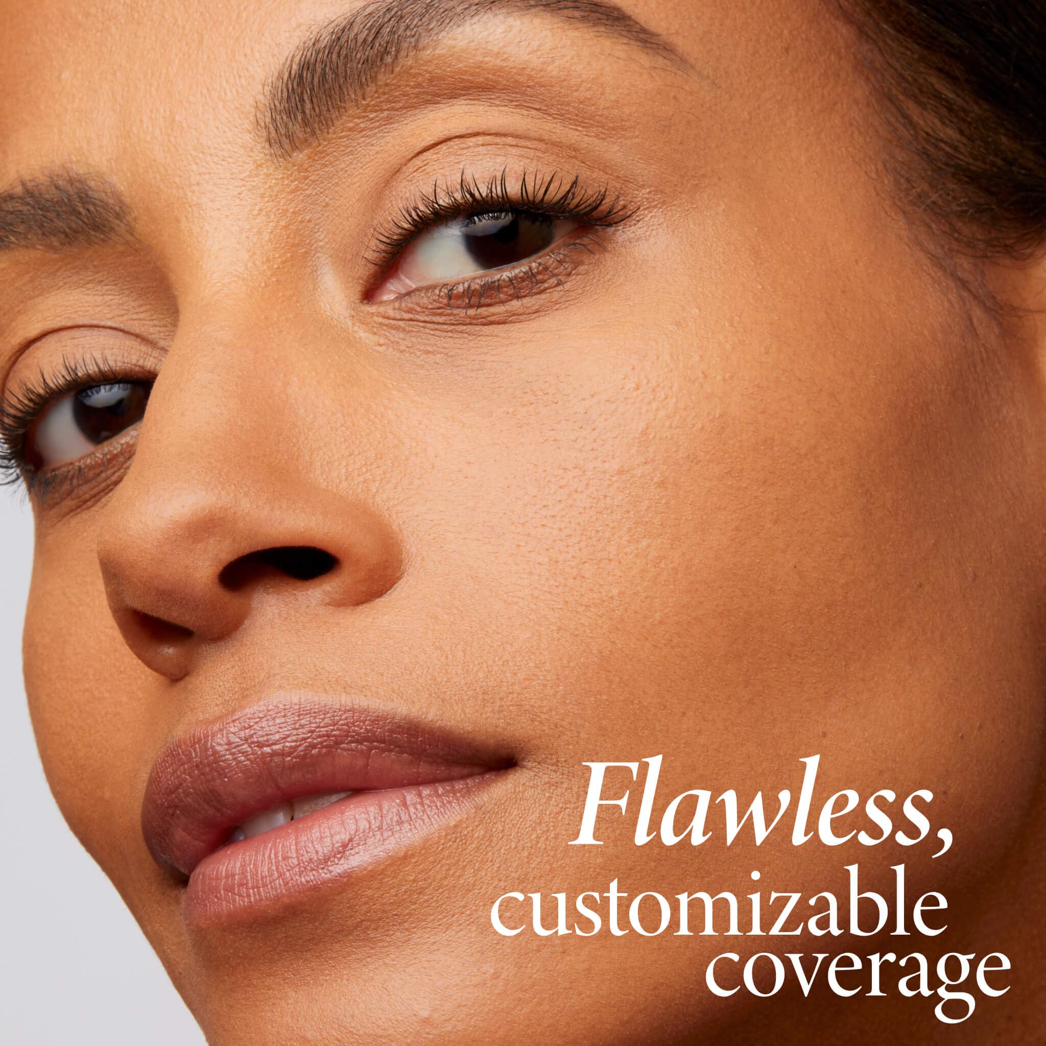 LAURA GELLER applying damp sponge for intensified full coverage finish