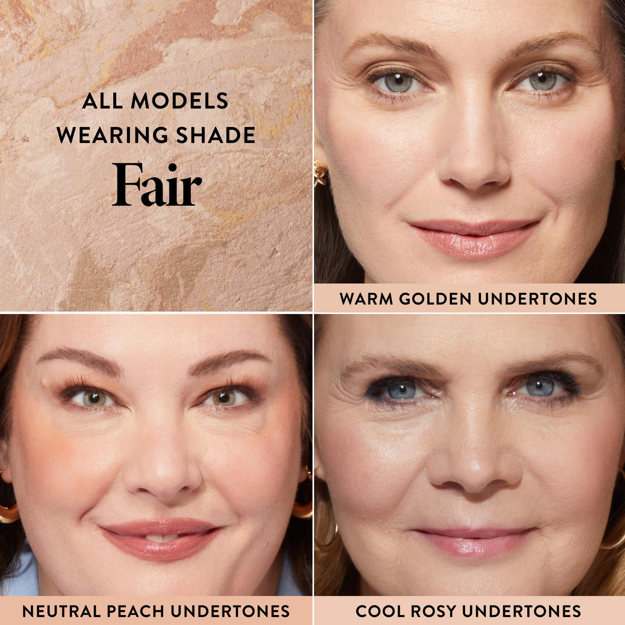 LAURA GELLER before and after images showing evened tone and reduced redness benefit