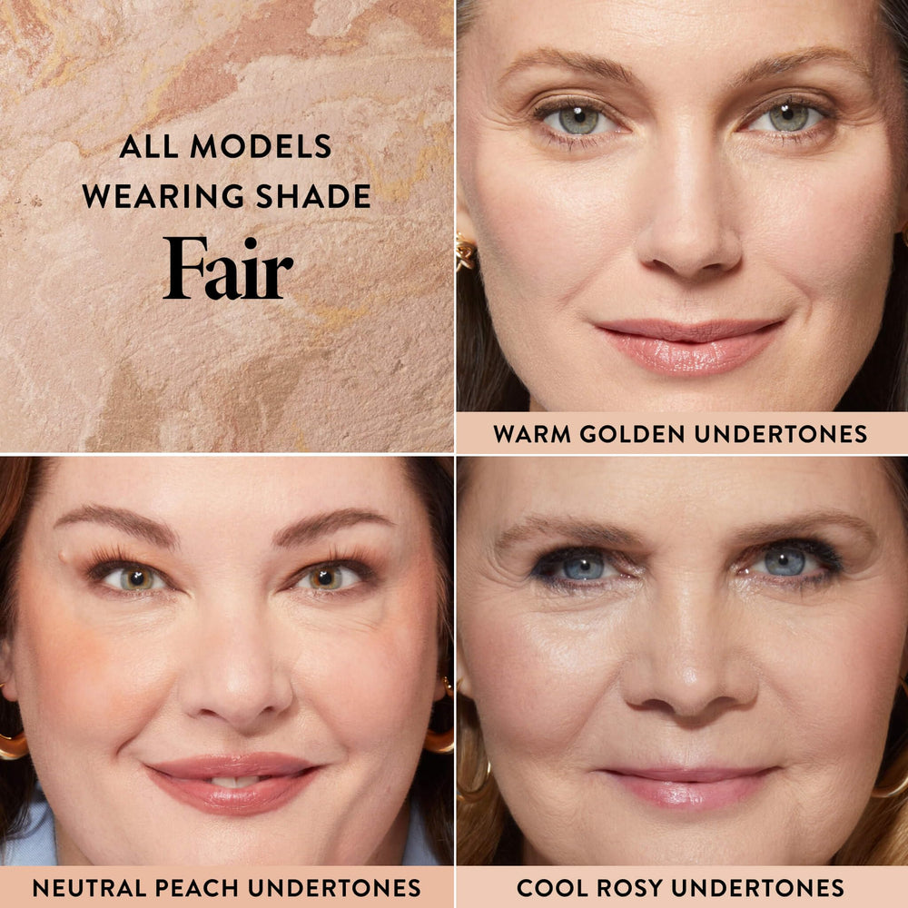 LAURA GELLER before and after images showing evened tone and reduced redness benefit