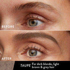 LAURA GELLER NEW YORK close-up of pencil tip showing precision strokes for natural brows