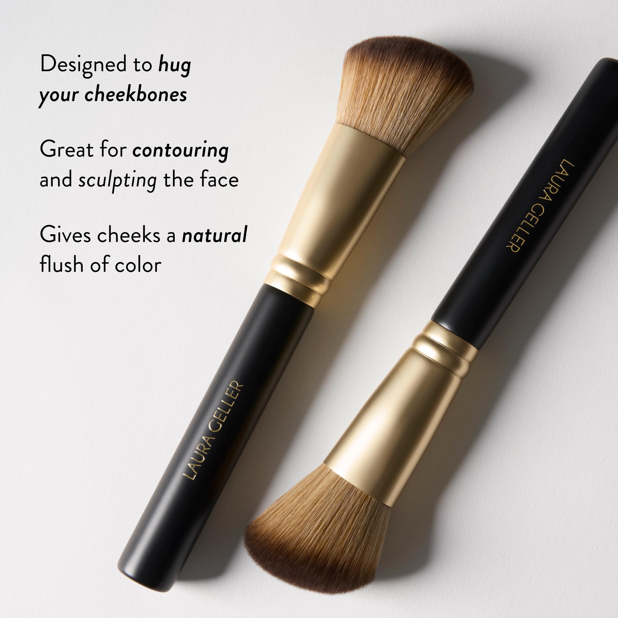 LAURA GELLER NEW YORK bristle macro showing ultra-soft synthetic fibers for smooth application