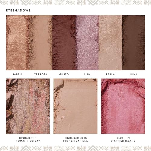 LAURA GELLER bronzer blush highlighter close-up shows luminous baked finish