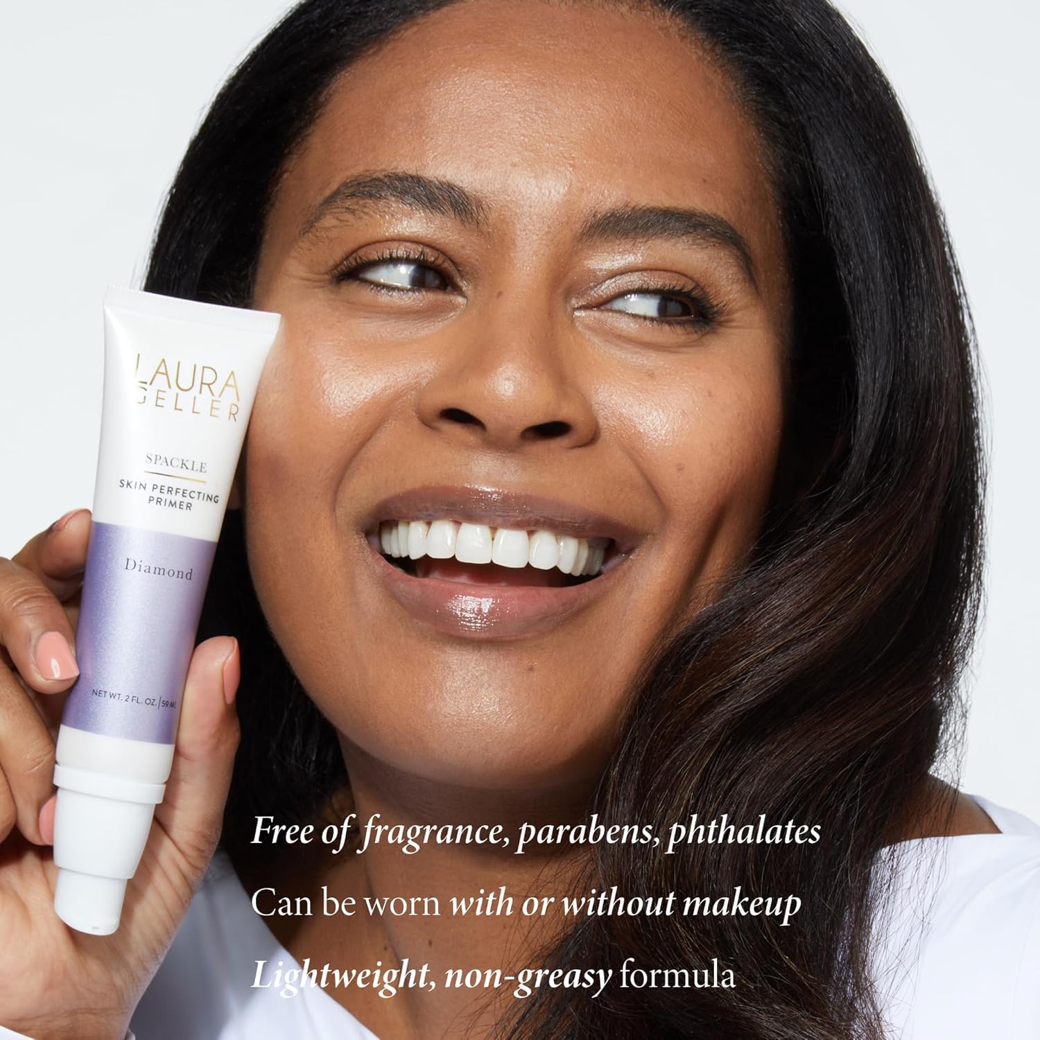 LAURA GELLER primer under foundation showing improved adherence and wear benefit