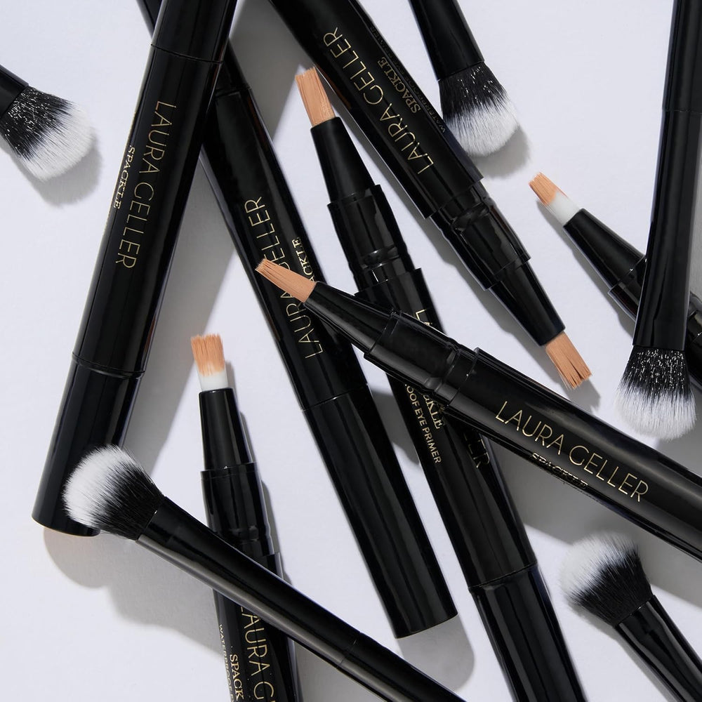 LAURA GELLER side-by-side before and after lids demonstrating crease reduction