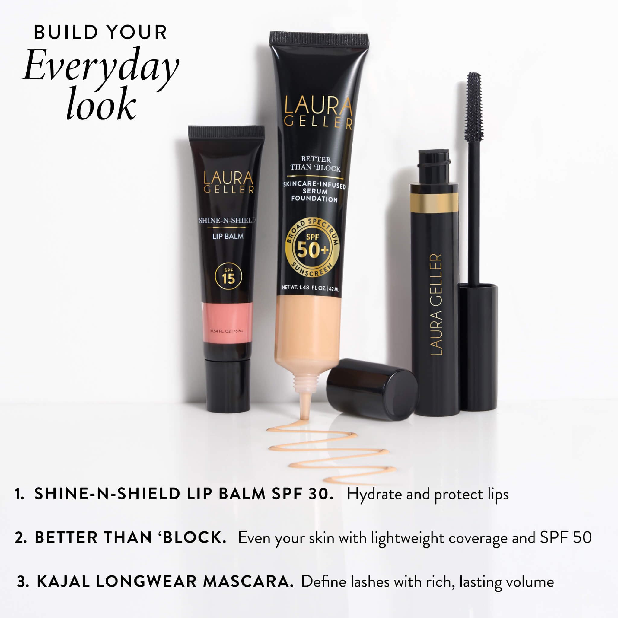 LAURA GELLER botanical ingredients display emphasizing antioxidant benefits
