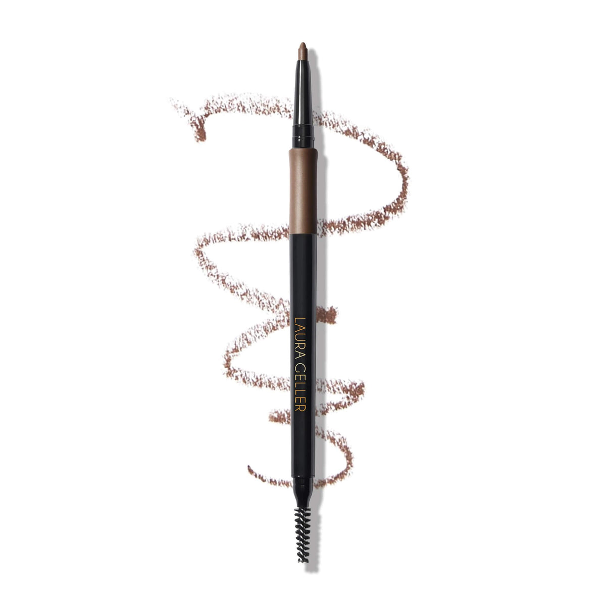 LAURA GELLER product front view showing pencil and shade for easy identification