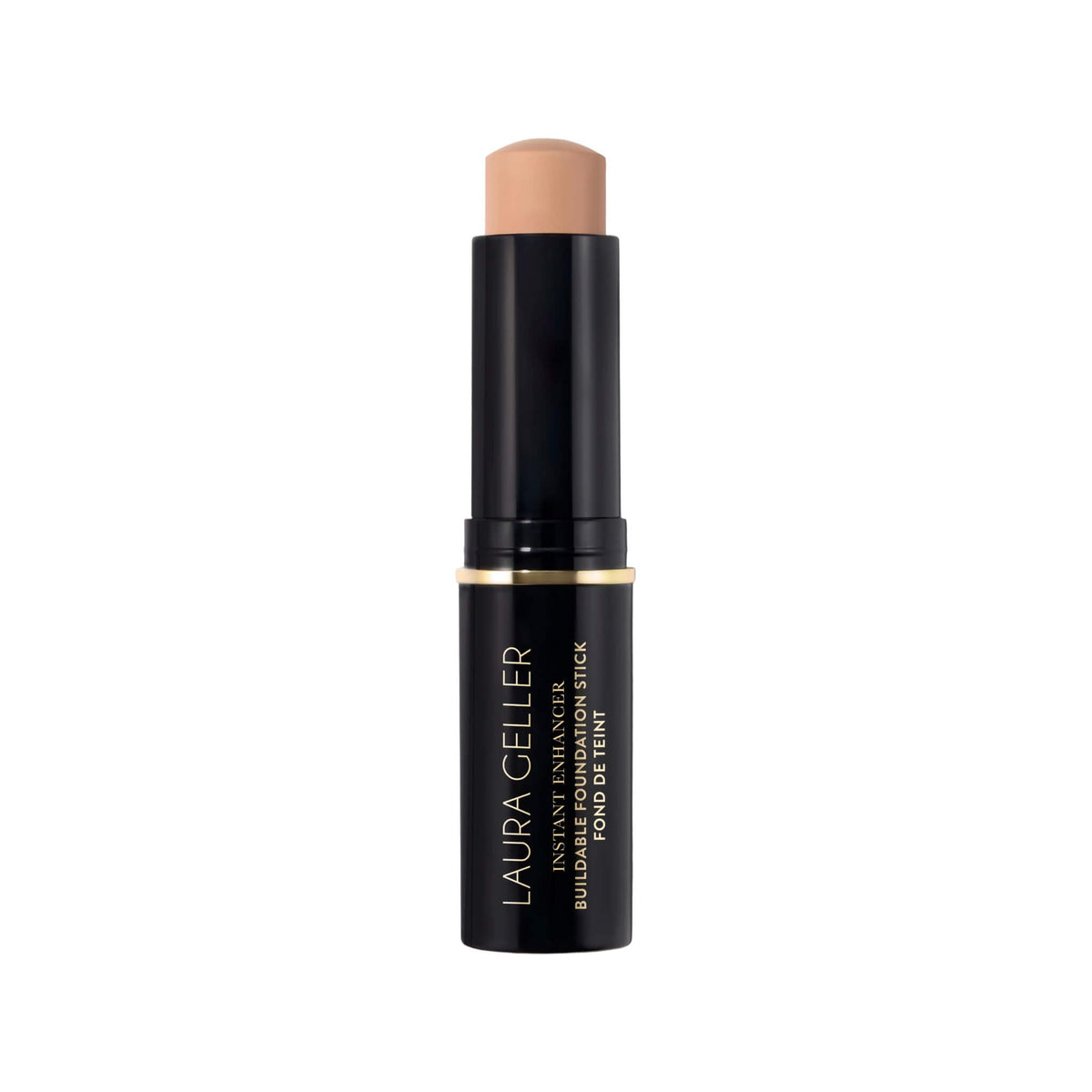 LAURA GELLER front view of foundation stick showing brand and portable design benefit