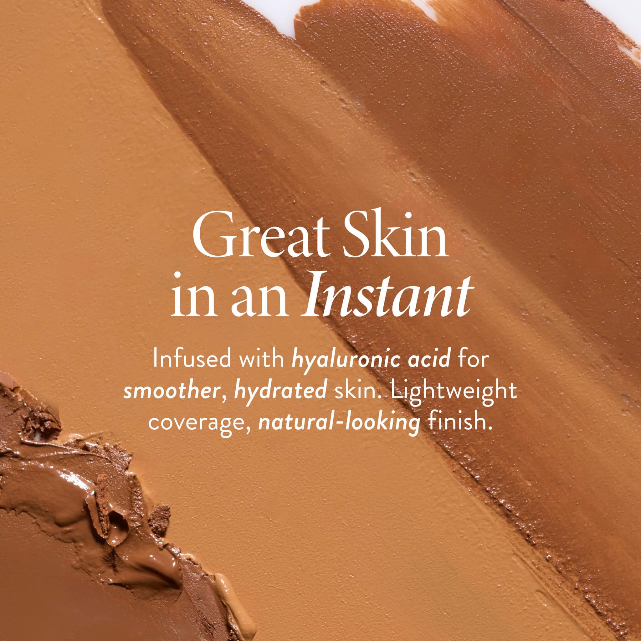 LAURA GELLER applying product with brush to illustrate seamless finish benefit