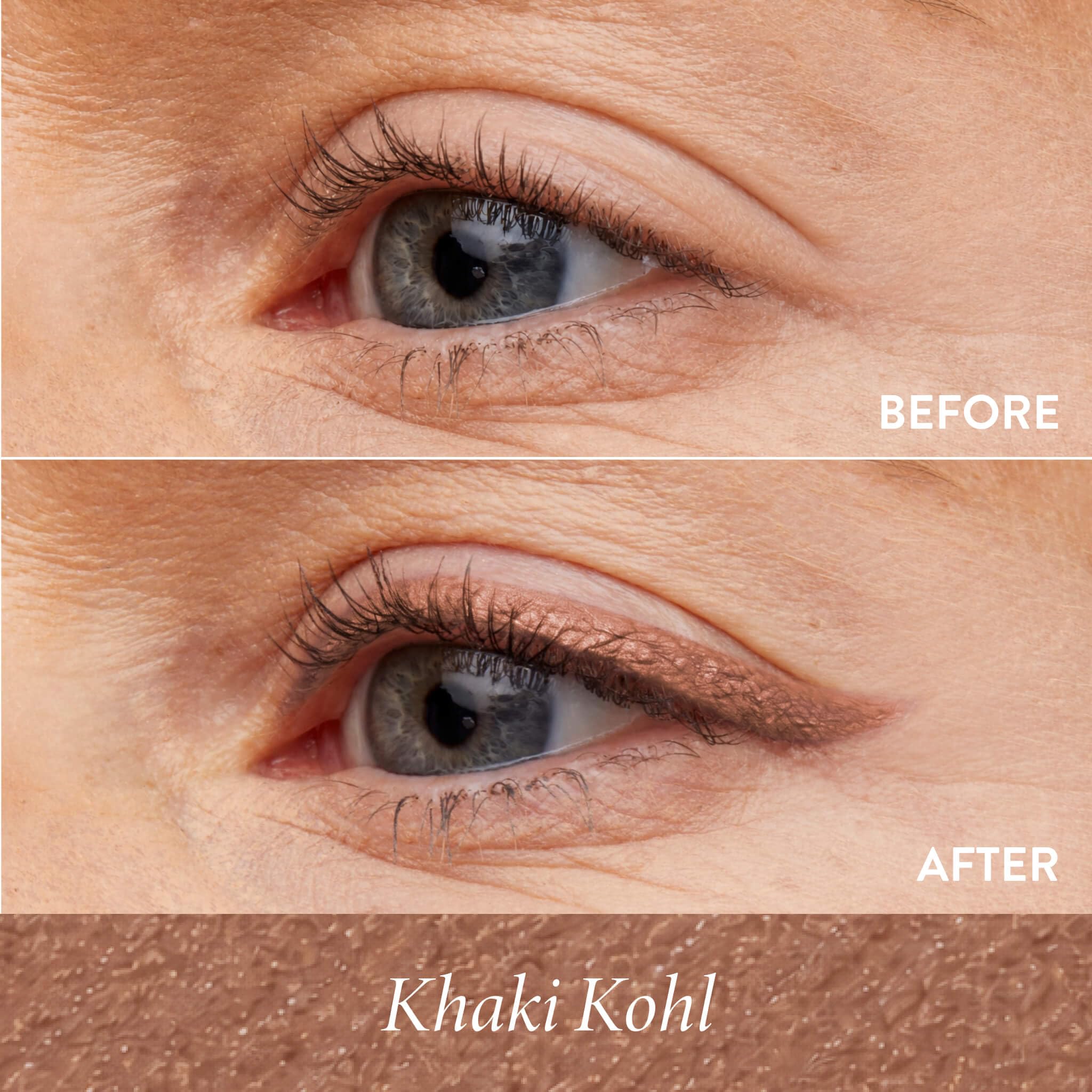 LAURA GELLER NEW YORK close-up of kajal pencil tip demonstrating creamy pigment for smooth application