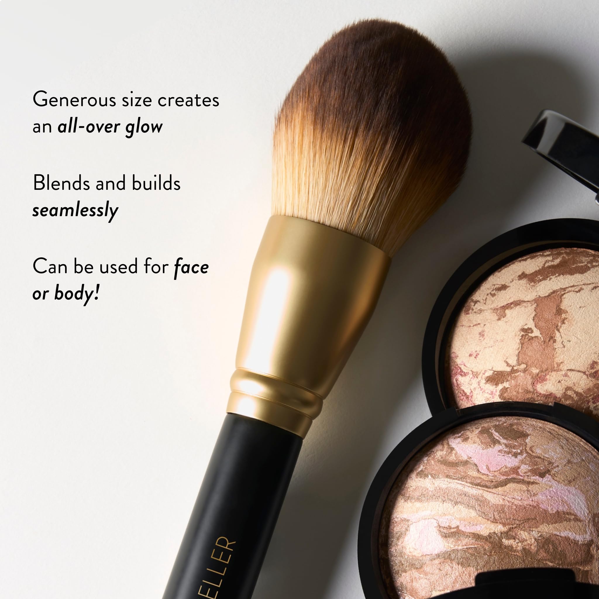 LAURA GELLER NEW YORK label and panel showing cruelty-free and vegan claims for ethical choice