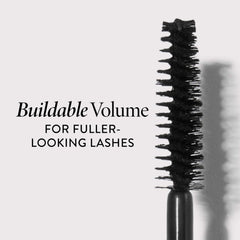 LAURA GELLER mascara on model creating dramatic, thicker-looking lashes