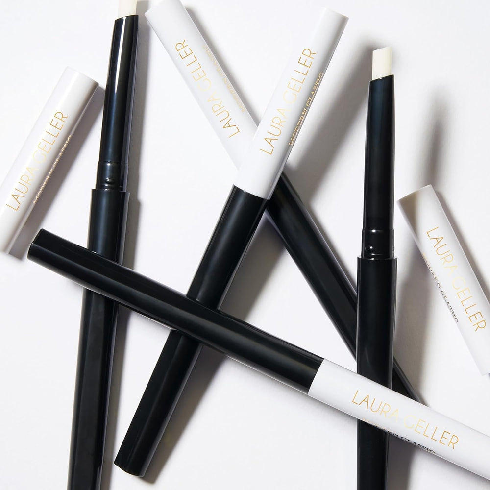 LAURA GELLER lip application image showing smoother edges and longer-lasting color