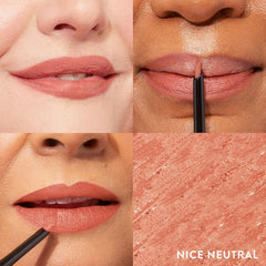 LAURA GELLER close-up of slanted tip delivering precise application along lip edge