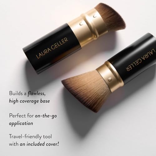 LAURA GELLER makeup application before and after shows natural coverage benefit