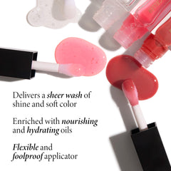 LAURA GELLER lip oil texture swirl highlighting glossy hydration