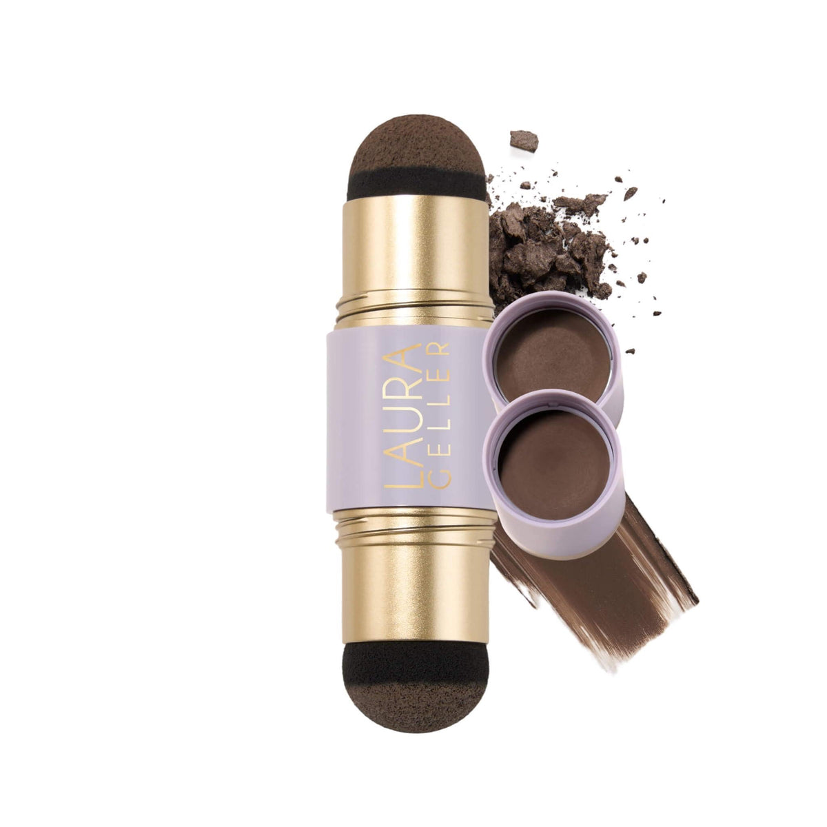 LAURA GELLER NEW YORK front packaging showing Medium Brown for quick root touch-ups