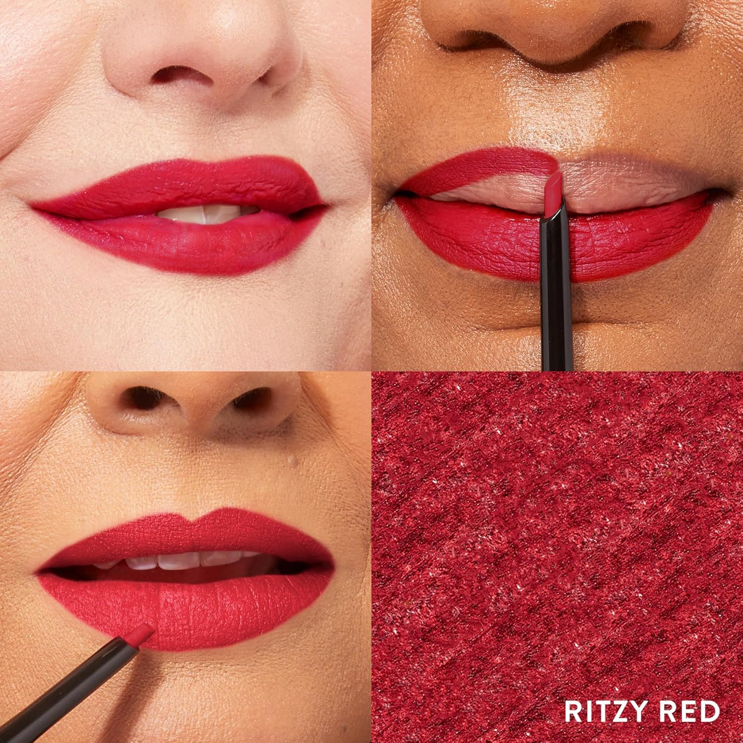 LAURA GELLER NEW YORK slanted tip close-up demonstrates precision for clean lip shaping
