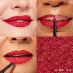 LAURA GELLER NEW YORK slanted tip close-up demonstrates precision for clean lip shaping