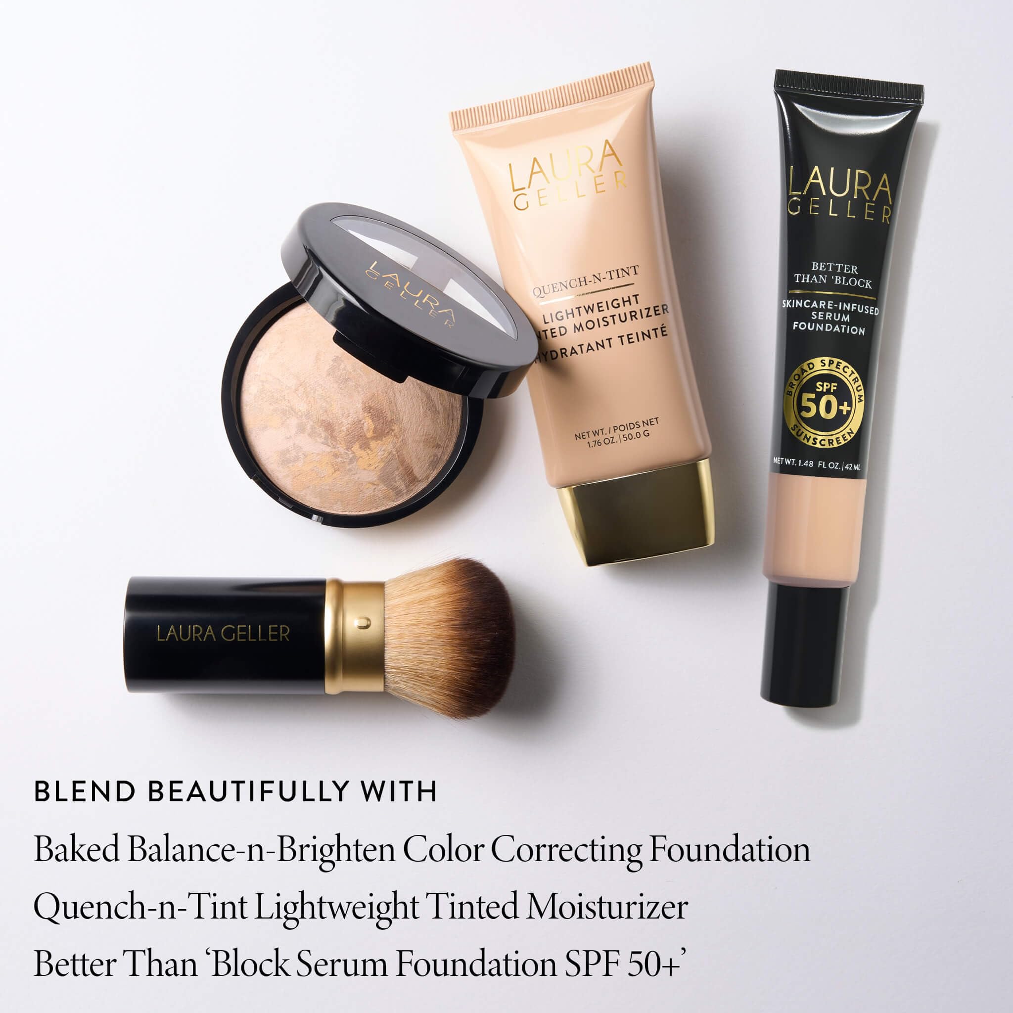 LAURA GELLER NEW YORK brushes styled on vanity to suggest everyday routine