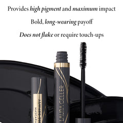 LAURA GELLER NEW YORK mascara wand full view demonstrating precise application control