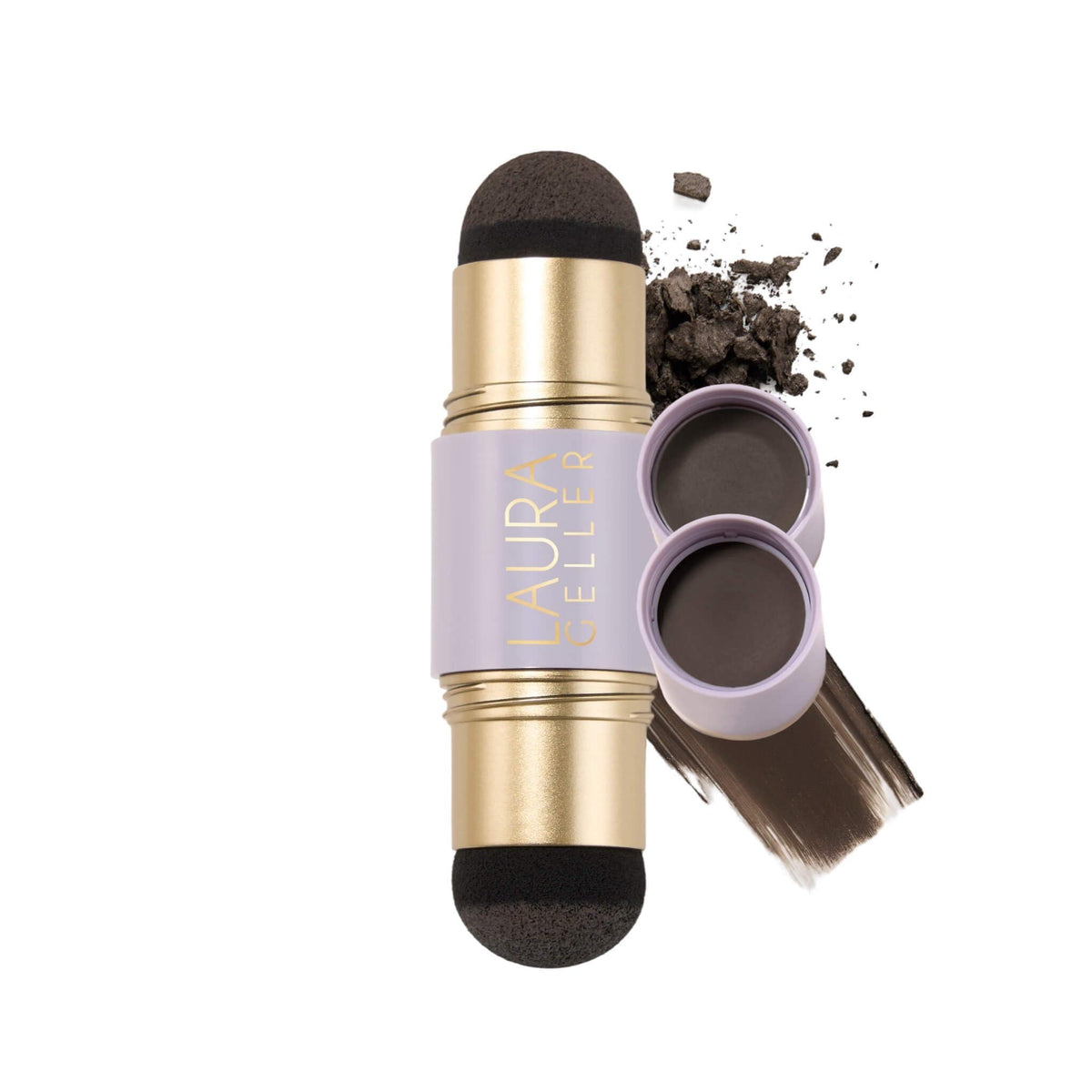 LAURA GELLER front packaging showing Dark Brown product and benefits