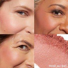 LAURA GELLER close-up of blush pan highlighting baked marbleized finish for seamless blending