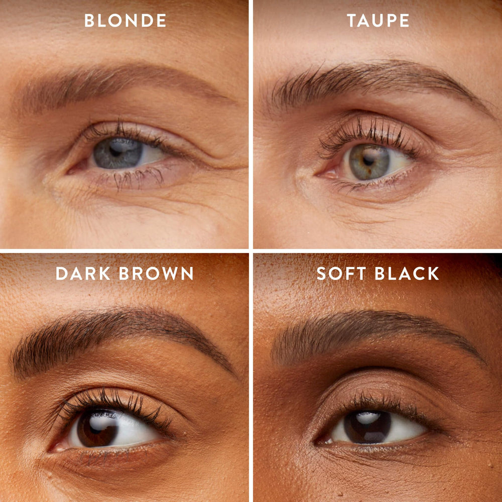 LAURA GELLER dual-ended product flatlay for quick two-step brow routine