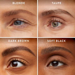 LAURA GELLER dual-ended product flatlay for quick two-step brow routine