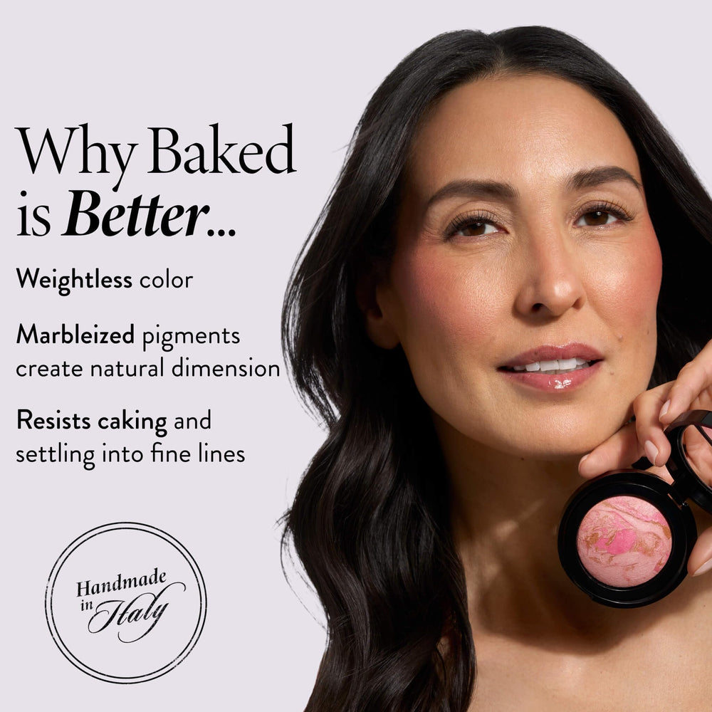 LAURA GELLER before and after cheeks showing subtle lift and fresh flush benefit